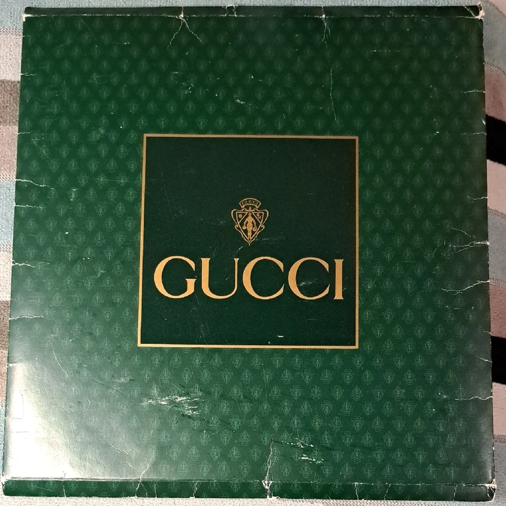 Gucci Floral Basketweave Silk Scarf With Original Box